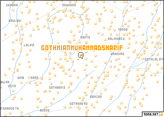 map of Goth Miān Muhammad Sharīf