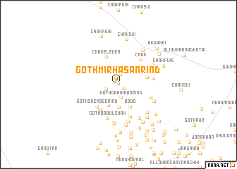 map of Goth Mīr Hasan Rind