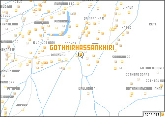 map of Goth Mīr Hassan Khiri