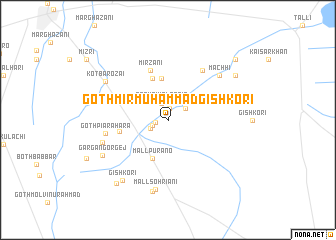 map of Goth Mīr Muhammad Gishkori