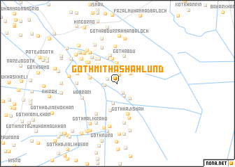 map of Goth Mitha Shāh Lund