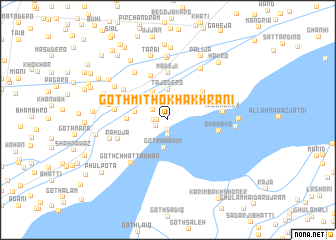 map of Goth Mitho Khakhrāni