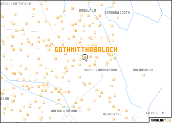 map of Goth Mittha Baloch