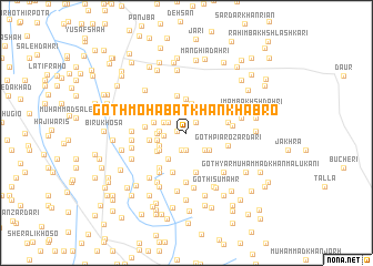 map of Goth Mohabat Khān Khabro