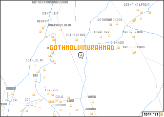 map of Goth Molvi Nūr Ahmad
