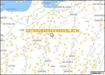 map of Goth Mubarak Khān Kolāchi