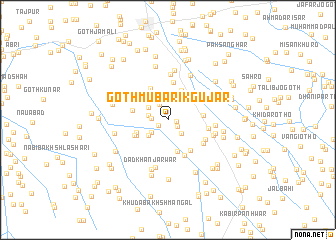 map of Goth Mubārik Gujar