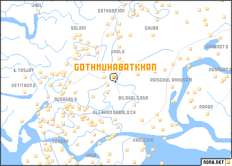 map of Goth Muhabat Khān