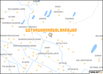 map of Goth Muhammad Ālam Rājar