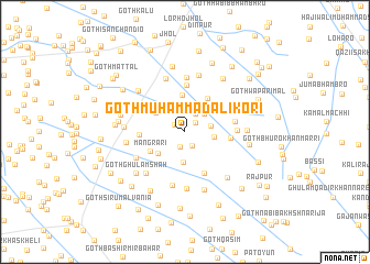 map of Goth Muhammad Ali Kori