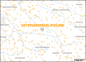 map of Goth Muhammad Ali Punjābi