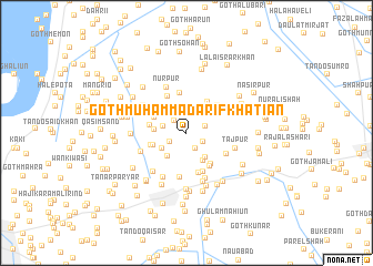 map of Goth Muhammad Ārif Khatiān