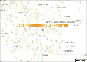 map of Goth Muhammad Ayub Khān Otho