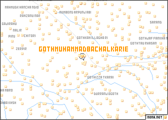 map of Goth Muhammad Bachal Karie