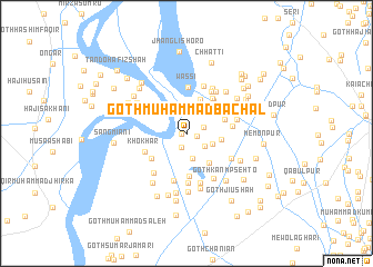 map of Goth Muhammad Bachal