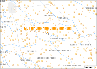 map of Goth Muhammad Hāshim Kori