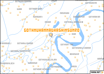 map of Goth Muhammad Hāshim Sumro