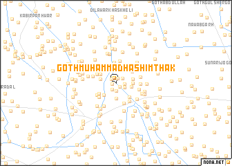 map of Goth Muhammad Hāshim Thak