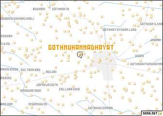 map of Goth Muhammad Hayāt