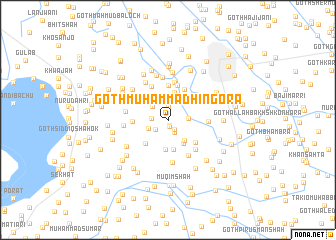 map of Goth Muhammad Hingora