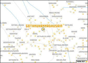 map of Goth Muhammad Husain