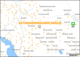 map of Goth Muhammad Khān Chāndio