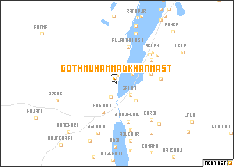map of Goth Muhammad Khān Mast