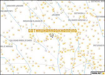 map of Goth Muhammad Khān Rind