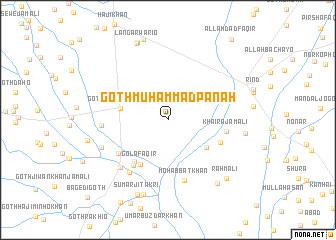 map of Goth Muhammad Panāh