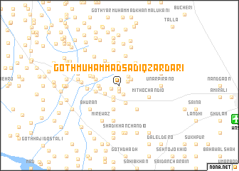 map of Goth Muhammad Sādiq Zardāri