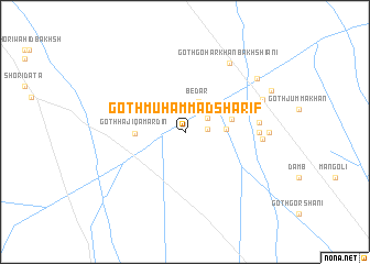 map of Goth Muhammad Sharīf