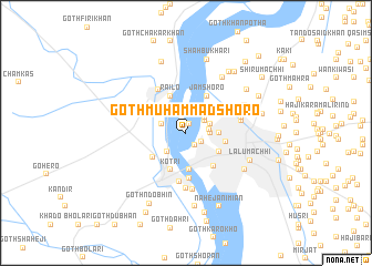 map of Goth Muhammad Shoro