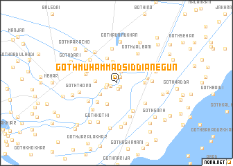 map of Goth Muhammad Siddiane Gun