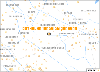 map of Goth Muhammad Siddīq Wassan