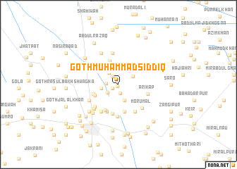 map of Goth Muhammad Siddiq