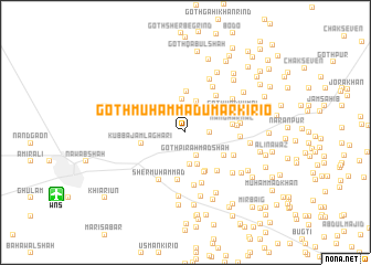 map of Goth Muhammad Umar Kirio