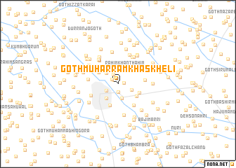 map of Goth Muharram Khāskheli