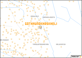 map of Goth Muno Khāskheli