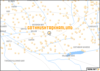 map of Goth Mushtāq Khān Lund