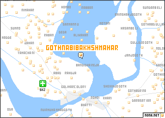 map of Goth Nabi Bakhsh Mahar