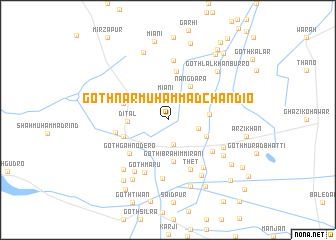 map of Goth Nar Muhammad Chāndio