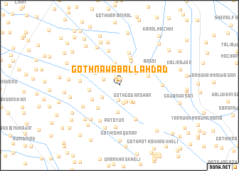 map of Goth Nawāb Allāh Dād