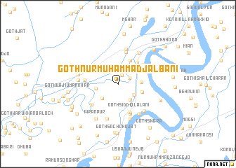 map of Goth Nūr Muhammad Jalbāni