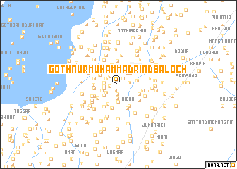 map of Goth Nūr Muhammad Rind Baloch