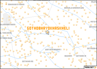 map of Goth Obhayo Khāskheli