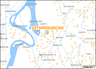 map of Goth Pāndi Māchhi