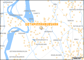 map of Goth Pīr Mahbūb Shāh