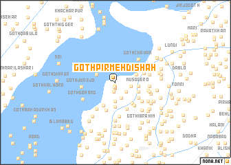 map of Goth Pīr Mehdi Shāh