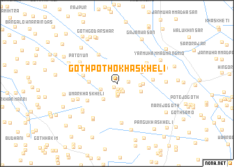 map of Goth Potho Khāskheli