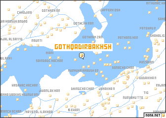 map of Goth Qādir Bakhsh